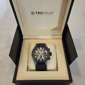 Tag Heuer Carrera Caliber HEUER 01 45MM Skeleton Dial Rubber Strap (CAR2A1Z